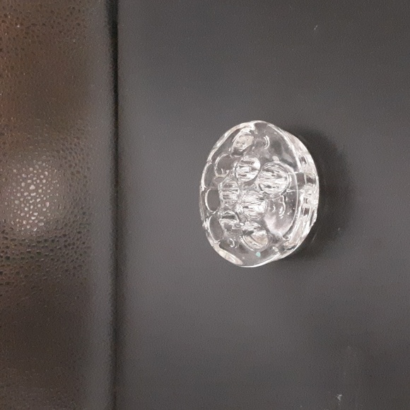 Vintage Small Glass Flower Frog w/ 10 Holes 3" - Picture 2 of 8